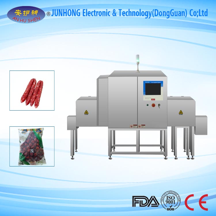 X-illuminas cibum metallum detector