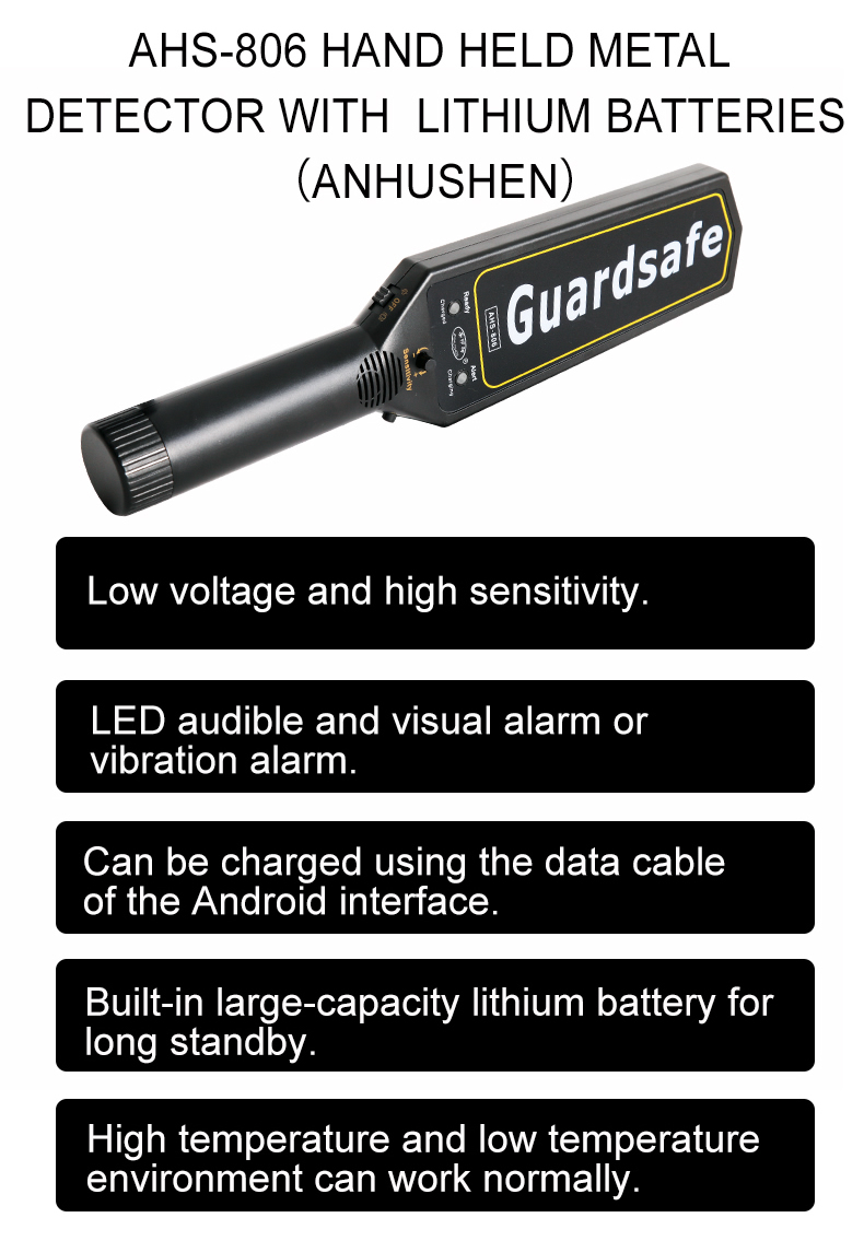 Ahs 806 Hand Held Super Scanner Metal Detector With Lithium Battery China Junhong Electronic Technology Ahs 806 Hand Held Super Scanner Metal Detector With Lithium Battery China Junhong Electronic Technology