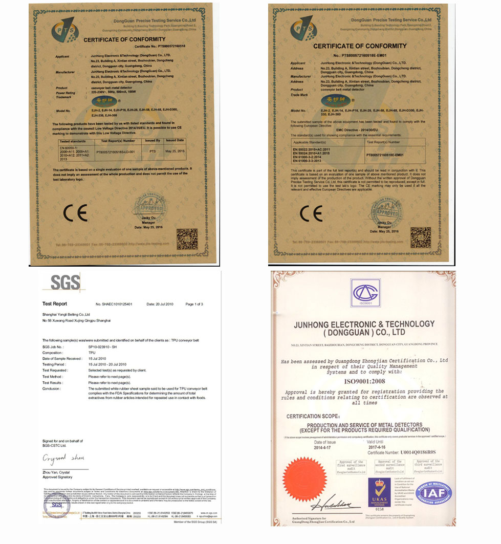 Metal detector for rubber industry